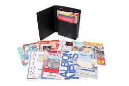 A collection of 1950s and later English club football programmes.