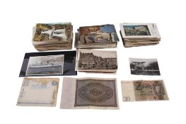 A collection of early 1900s postcards.