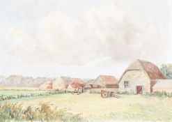 Three 20th century watercolours of sea and landscapes.