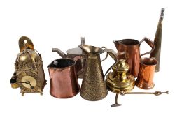 A collection of assorted copper and brassware items.