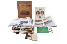 A collection vintage postcards.