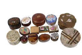 A collection of small boxes.