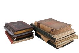 A collection of assorted vintage books mostly architecture and design related.