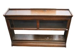 A two-section Globe Wernike style oak book case.
