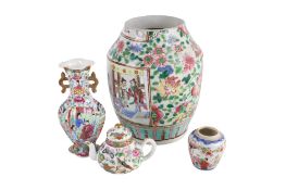 Four 19th century and later pieces of Asian ceramics.