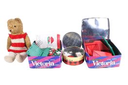 A group of vintage toys.