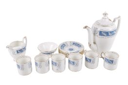 A Coalport six-piece coffee service.