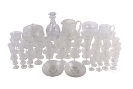 A collection of Edwardian and later crystal glassware.