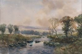 Hamilton Glass, watercolour, 'A Borders Stream'.