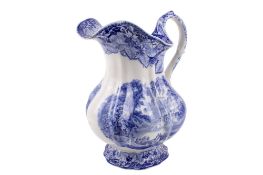 A Masons blue and white transfer printed water jug.