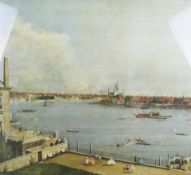 A mixed media picture and a print.