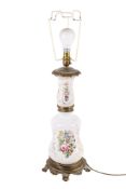An early 20th century porcelain table lamp.