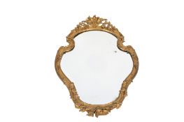 A 20th century bevelled edge wall mirror.