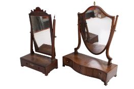 Two Victorian mahogany dressing table mirrors.
