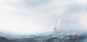 Matthew Harvey (20th century), watercolour, marine scene.