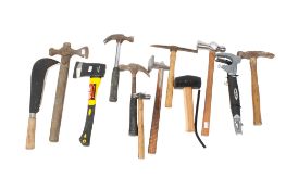 A collection of assorted hammers All items in this auction are sold as seen,