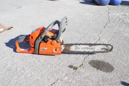 A Husqvarna 435 petrol chainsaw. All items in this auction are sold as seen, We are unable to