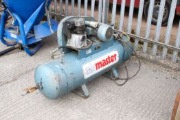 An Airmaster air compressor model AM15EF150S. 240v All items in this auction are sold as seen, We