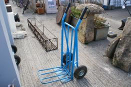 A MAC Allister blue sack truck with numatic tyres All items in this auction are sold as seen, We are