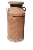 A vintage metal milk churn. Marked 'London' to one side, and 'Society' to the other. Other