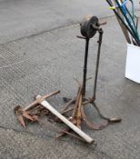 A hand-prepelled Stewart Ball-Bearing No.9 Sheep Shearing Machine. Together with a collection of