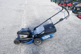 A MAC Allister petrol-powered lawn mower. With a Briggs & Stratton 500 Series 158cc engine. L78cm (