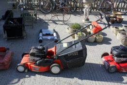 Mountfield rotary petrol lawnmower and grass collector All items in this auction are sold as seen,
