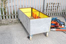 A mobile metal box H74cm x W183cm x D76cm All items in this auction are sold as seen, We are