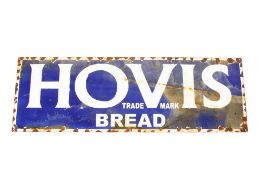 A 'Hovis' enamel advertising sign 91cm x 30cm All items in this auction are sold as seen, We are