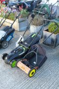 Gtech CLM021 cordless garden lawnmower and a Wolf Garten push along lawnmower All items in this