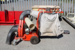 A Weibang WBLV50 Series petrol garden leaf / grass vacuum collector. S/n WBLV506H V All items in