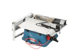 A Ferrex electric circular table saw. With adjustable guide and removable legs. Tabletop 56 x