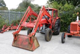 A German Steyr tractor with loader and cab. All items in this auction are sold as seen, We are