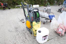 Two electric pressure washers and a 20L TripleQX Traffic Film Remover. The jet washers include a