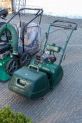 A Balmoral 14S cylinder petrol lawnmower. With grass collector