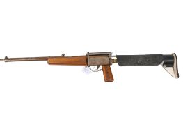 A scatch built gas powered air rifle .22 All items in this auction are sold as seen, We are unable