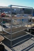 A workshop metal racking shelves
