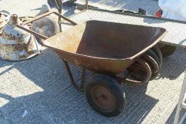 A wheel barrow