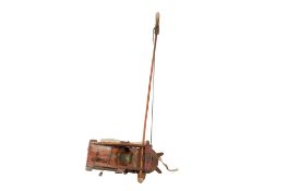 An antique corn fiddle seed sower. Hand Length 101cm. All items in this auction are sold as seen, We
