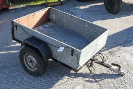 A single axe road trailer All items in this auction are sold as seen, We are unable to provide