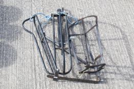 Three wall mounted horse saddle racks. Including two by Stubbs All items in this auction are sold as