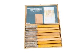 A Banner eight piece boxed set of wood turning chisels. All items in this auction are sold as
