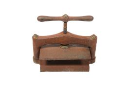 An old metal book press H45cm All items in this auction are sold as seen,