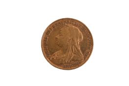1898 (M) gold sovereign coin.
