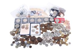 A good quantity of assorted 20th century world coins. Including some siver and nickel crowns, etc.