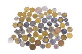 A collection of 20th century coins.