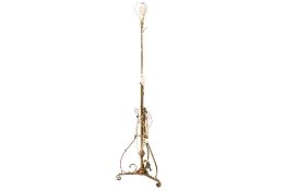 A 20th century copper and brass telescopic standard lamp.