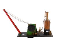 A live steam model of a crane.