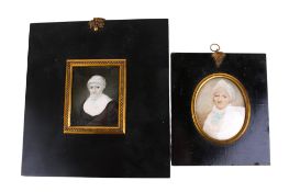 Two early 19th century portrait miniatures on ivory.