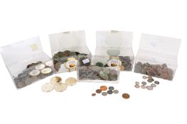 A collection of assorted metal detecting finds of pre decimal coins.